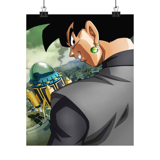 Black Goku Dragon Ball Super Custom Silky Poster Satin Art Print Wall Home Decor