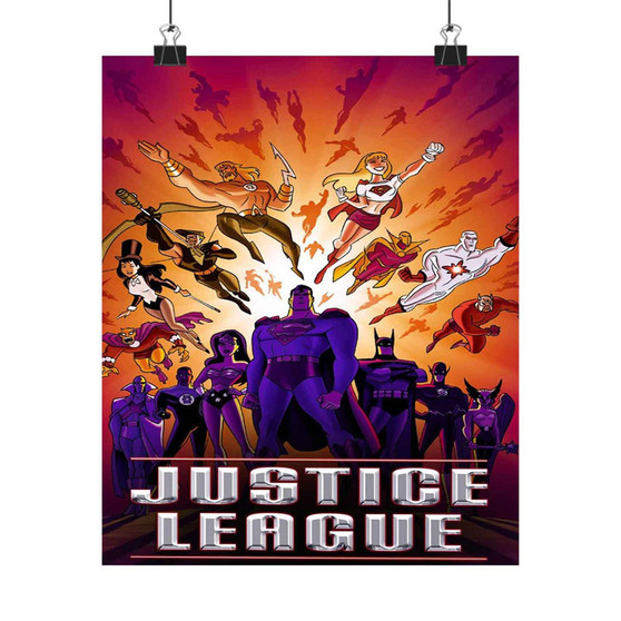 Justice League Superheroes Custom Silky Poster Satin Art Print Wall Home Decor