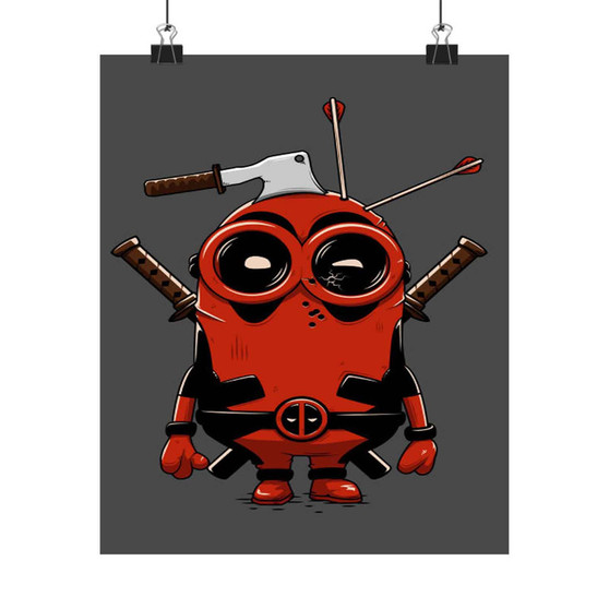 Minion Deadpool Custom Silky Poster Satin Art Print Wall Home Decor