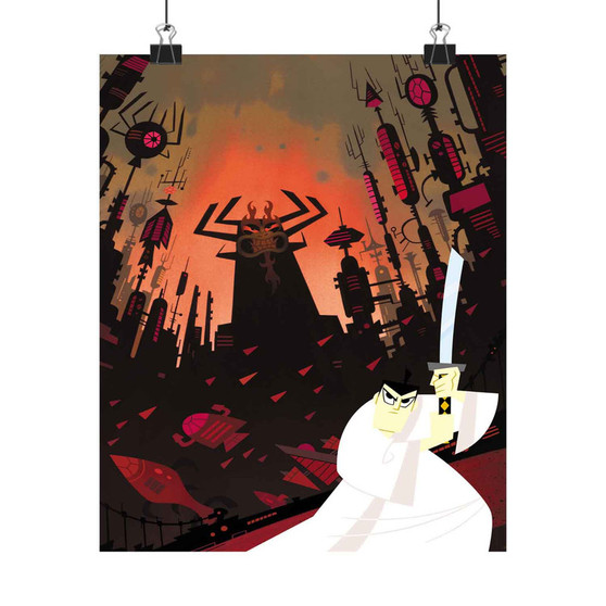 Samurai Jack Art Product Custom Silky Poster Satin Art Print Wall Home Decor