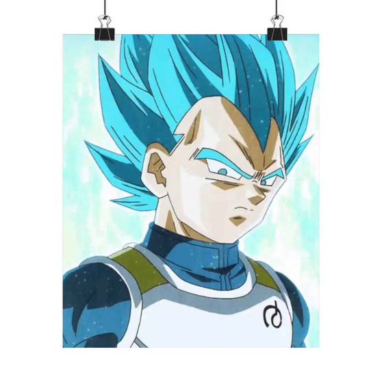 Super Saiyan Blue Vegeta Dragon Ball Super Custom Silky Poster Satin Art Print Wall Home Decor