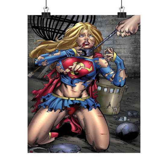 Supergirl Art Custom Silky Poster Satin Art Print Wall Home Decor