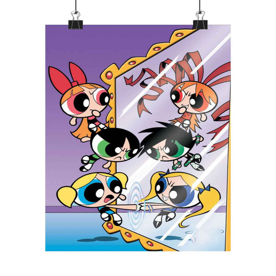 The Powerpuff Girls Evil Mirror Custom Silky Poster Satin Art Print Wall Home Decor