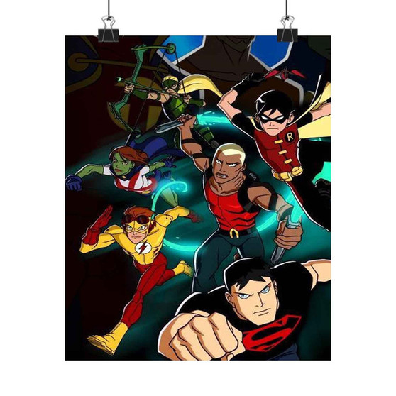 The Team Young Justice Custom Silky Poster Satin Art Print Wall Home Decor