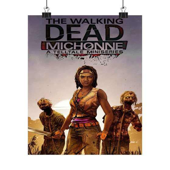 The Walking Dead Michonne Custom Silky Poster Satin Art Print Wall Home Decor