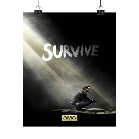 The Walking Dead Season 5 Rick Grimes Custom Silky Poster Satin Art Print Wall Home Decor