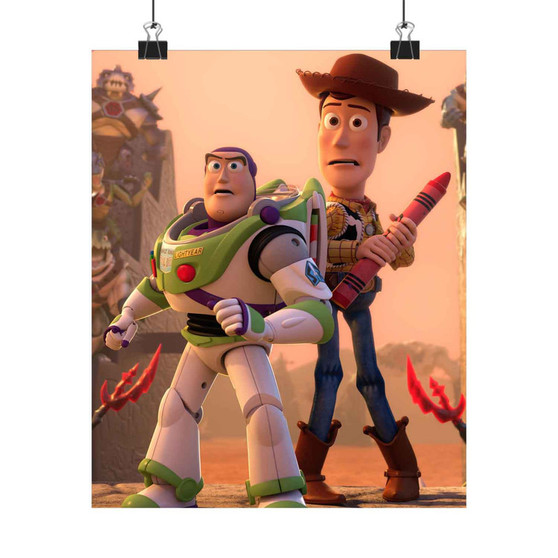 Toy Story Woody and Buzz Disney Custom Silky Poster Satin Art Print Wall Home Decor