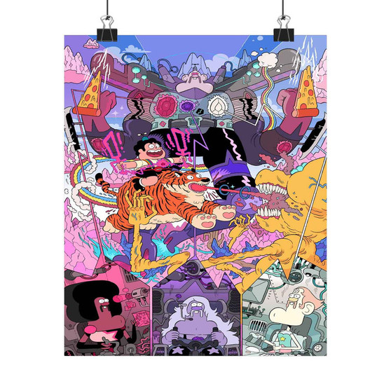 Uncle Grandpa STeven Universe Custom Silky Poster Satin Art Print Wall Home Decor