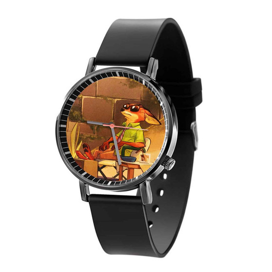 Enjoy Nick WIlde Zootopia Custom Quartz Watch Black Plastic With Gift Box