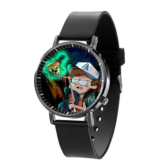 Gravity Falls Bill Cipher and Bipper Custom Quartz Watch Black Plastic With Gift Box