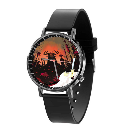 Samurai Jack Art Product Custom Quartz Watch Black Plastic With Gift Box