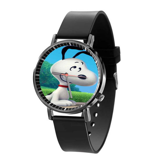 Snoopy Close up Custom Quartz Watch Black Plastic With Gift Box