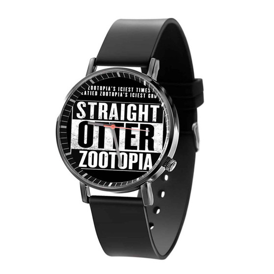 Straight Otter Zootopia Custom Quartz Watch Black Plastic With Gift Box