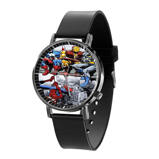 Superheroes Breakfast Of Champions Custom Quartz Watch Black Plastic With Gift Box