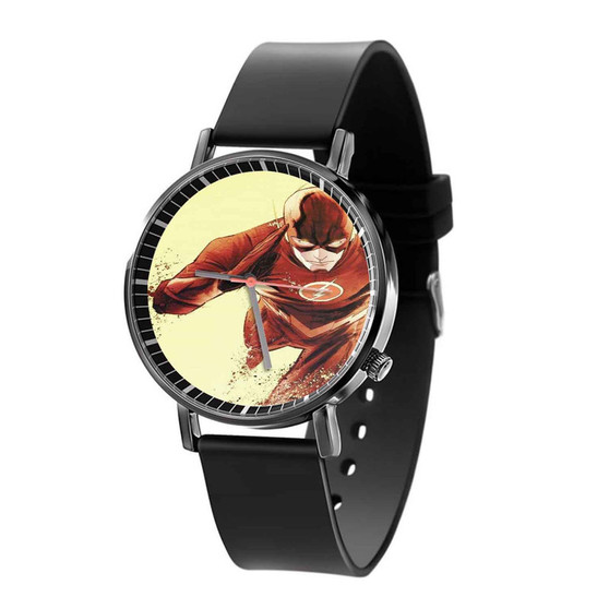 The Flash Art Custom Quartz Watch Black Plastic With Gift Box