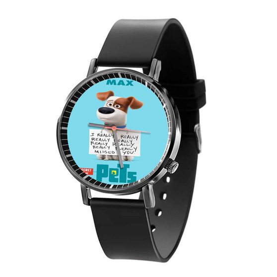 The Secret Life of Pets Max Custom Quartz Watch Black Plastic With Gift Box