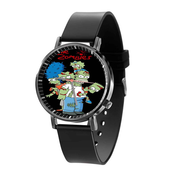 The Simpsons Zombies Custom Quartz Watch Black Plastic With Gift Box