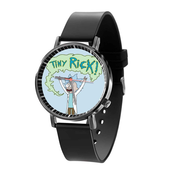 Tiny Rick and Morty Custom Quartz Watch Black Plastic With Gift Box