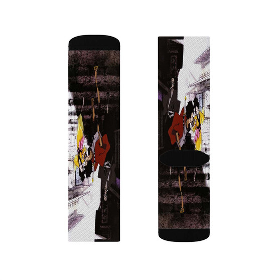 Samurai Champloo Art Custom Socks Sublimation White Polyester Unisex Regular Fit