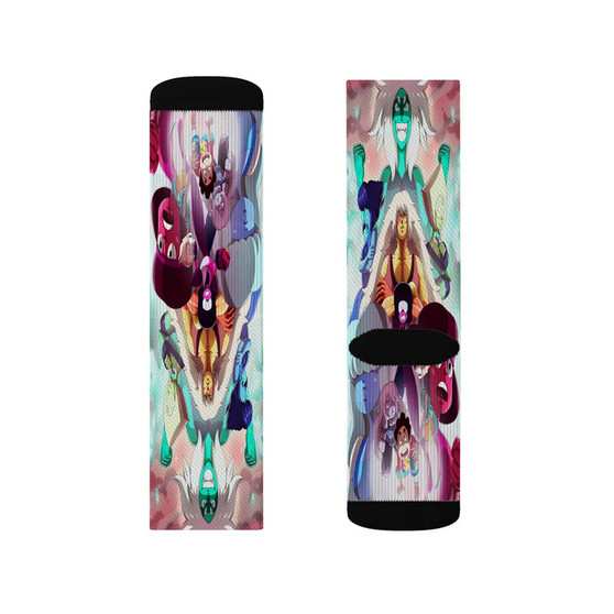 Steven Universe All Custom Socks Sublimation White Polyester Unisex Regular Fit