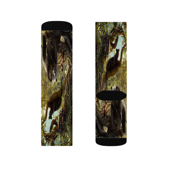 The Jungle Book Movie Custom Socks Sublimation White Polyester Unisex Regular Fit