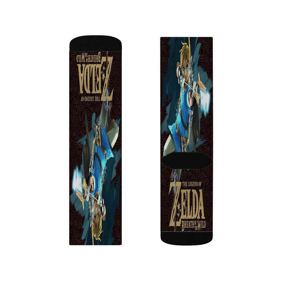 The Legend of Zelda Breath of the Wild Product Custom Socks Sublimation White Polyester Unisex Regular Fit