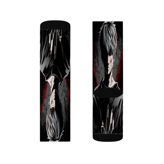 Tokyo Ghoul Kaneki Ken Great Custom Socks Sublimation White Polyester Unisex Regular Fit