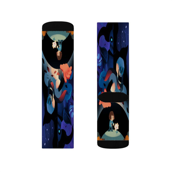 Undertale Product Custom Socks Sublimation White Polyester Unisex Regular Fit