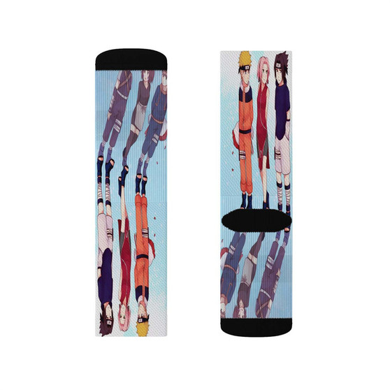 Uzumaki Naruto Sakura Haruno Kakashi Hatake Custom Socks Sublimation White Polyester Unisex Regular Fit