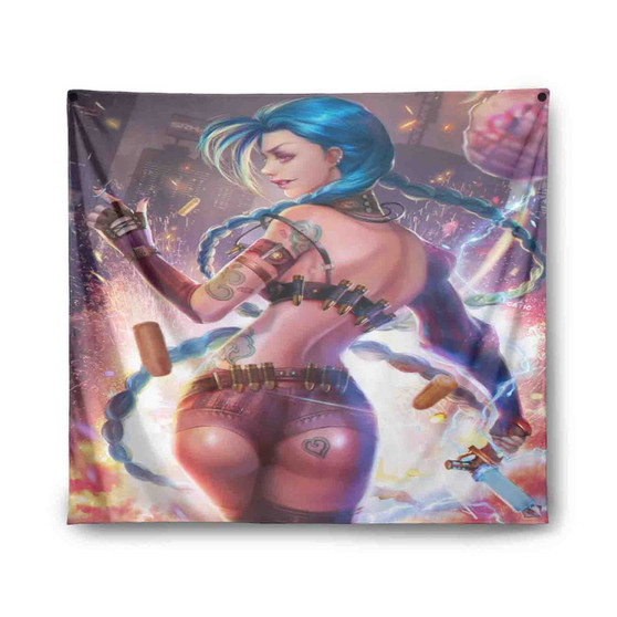 Jinx League of Legends Custom Tapestry Polyester Indoor Wall Home Decor