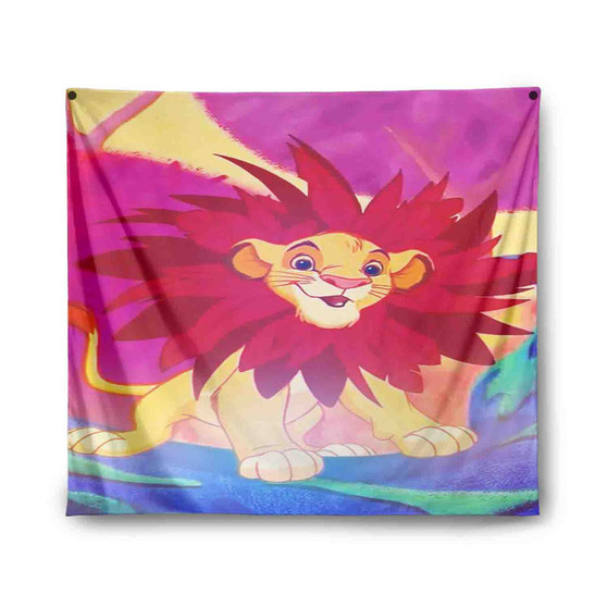 Simba The Lion King Art Custom Tapestry Polyester Indoor Wall Home Decor