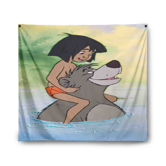 The Jungle Book Baloo and Mowgli Custom Tapestry Polyester Indoor Wall Home Decor