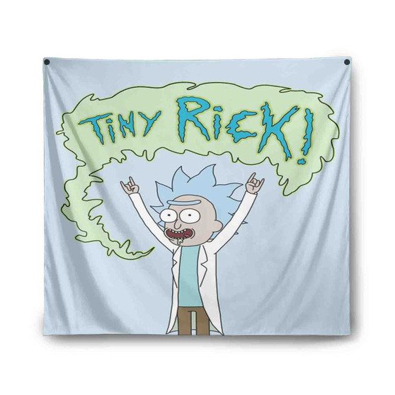 Tiny Rick and Morty Custom Tapestry Polyester Indoor Wall Home Decor
