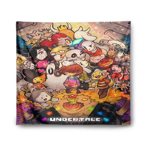 Undertale All Characters Art Custom Tapestry Polyester Indoor Wall Home Decor