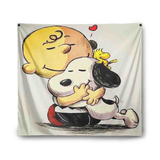 Woodstock Snoopy Charlie Brown The Peanuts Custom Tapestry Polyester Indoor Wall Home Decor