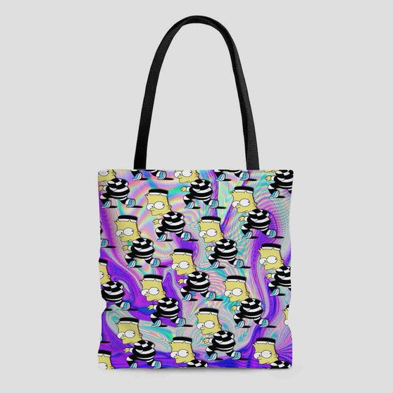 Bart Simpsons Custom Tote Bag AOP With Cotton Handle