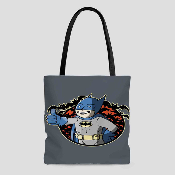 Batman Vault Boy Fallout Custom Tote Bag AOP With Cotton Handle