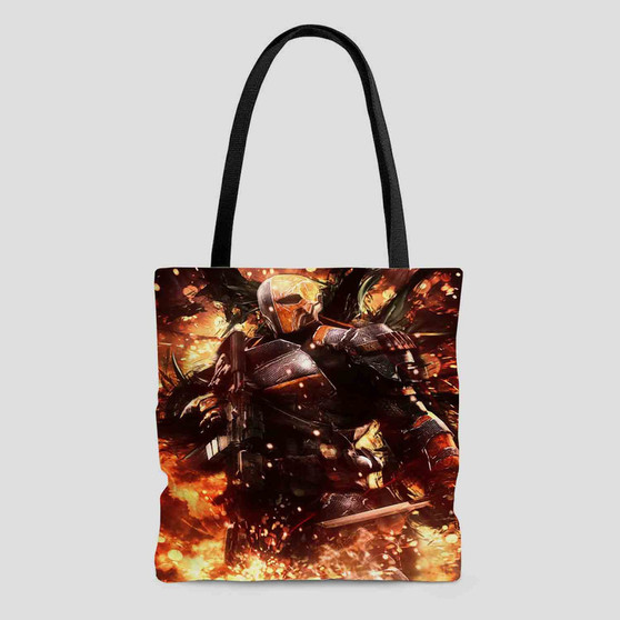 Deathstroke DC Comics Superhero Custom Tote Bag AOP With Cotton Handle