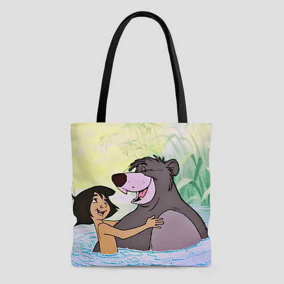 Disney Mowgli and Ballo The Jungle Book Custom Tote Bag AOP With Cotton Handle