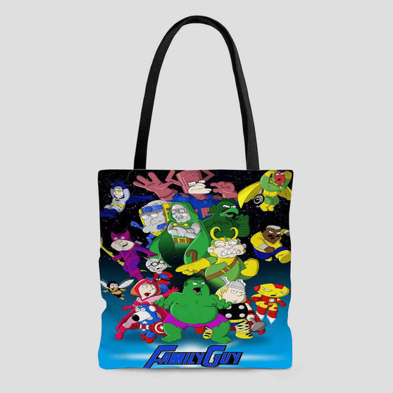 Family Guy Avengers Custom Tote Bag AOP With Cotton Handle