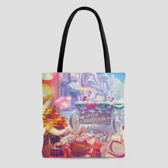 Just Merried Rapunzel and Flynn Custom Tote Bag AOP With Cotton Handle