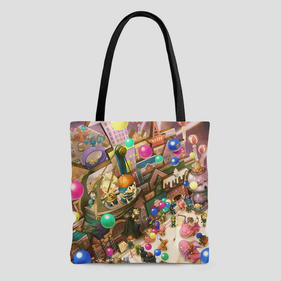 Super Smash Bros Art Custom Tote Bag AOP With Cotton Handle
