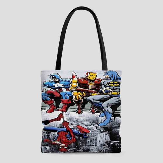 Superheroes Breakfast Of Champions Custom Tote Bag AOP With Cotton Handle