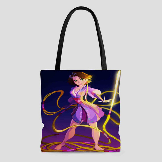 Tangled Rapunzel Star Wars Disney Custom Tote Bag AOP With Cotton Handle