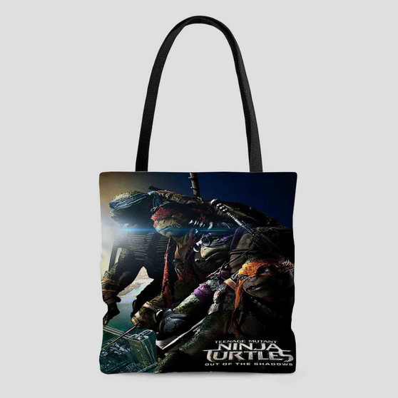 Teenage Mutant Ninja Turtles Out of the Shadows Art Custom Tote Bag AOP With Cotton Handle