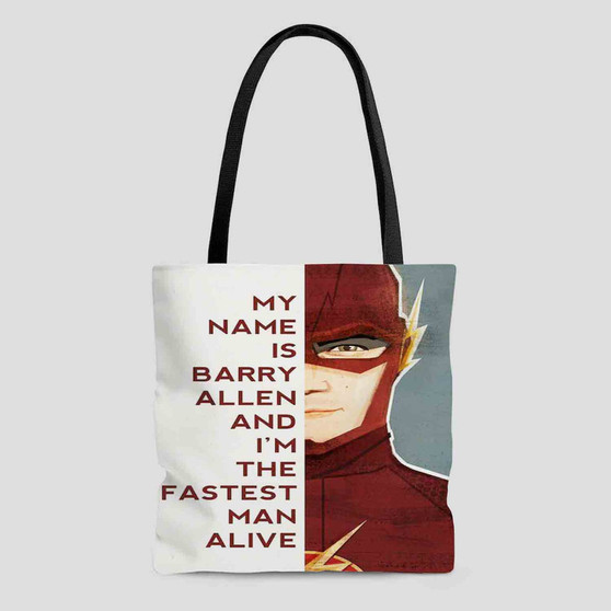 The Flash Quotes Custom Tote Bag AOP With Cotton Handle