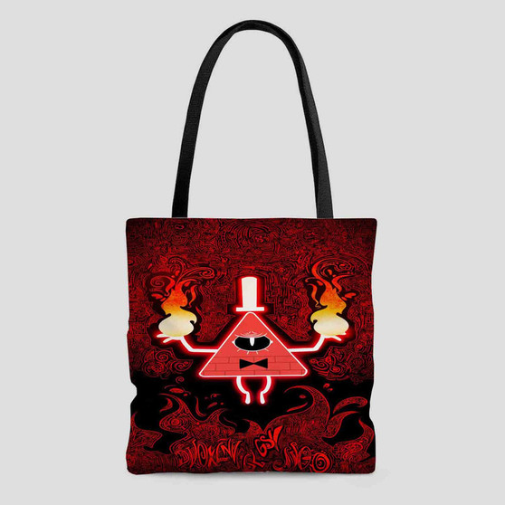 The Secrets of Gravity Falls Bill Cipher Custom Tote Bag AOP With Cotton Handle