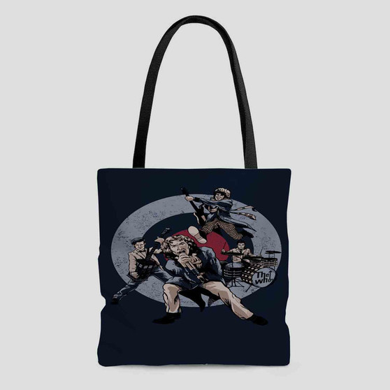 The Who Custom Tote Bag AOP With Cotton Handle