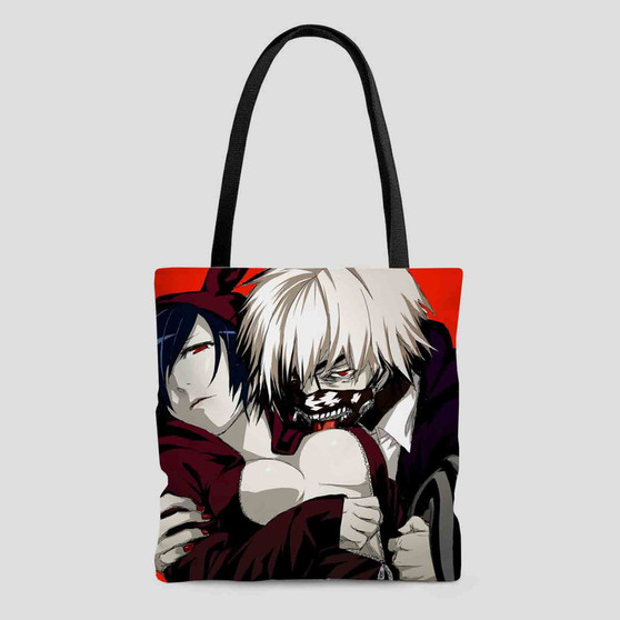 Tokyo Ghoul Kaneki Ken and Uta Custom Tote Bag AOP With Cotton Handle