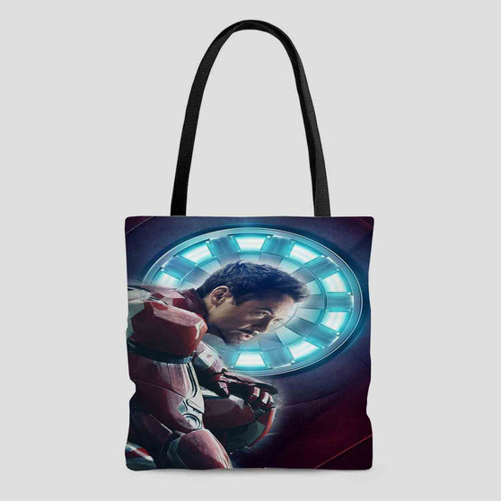 Tony Stark Iron Man Marvel Custom Tote Bag AOP With Cotton Handle